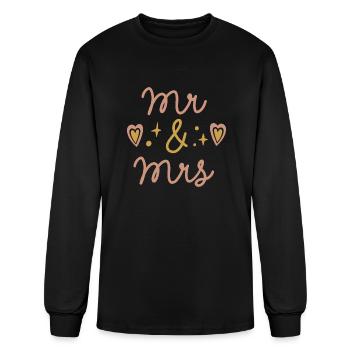 Mr and Mrs - Men's Long Sleeve T-Shirt - black - Front