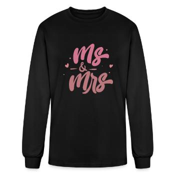 Mr and Mrs - Men's Long Sleeve T-Shirt - black - Front