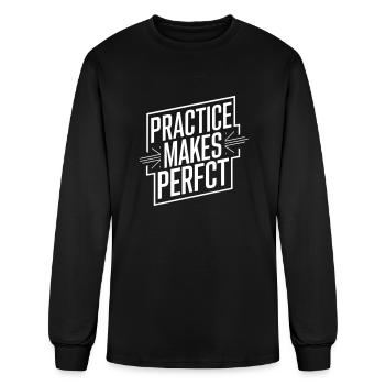 Practice Makes Perfct - Men's Long Sleeve T-Shirt - black - Front