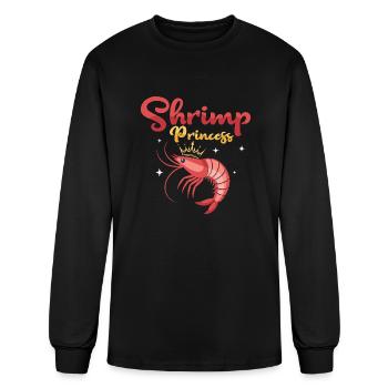 Shrimp Princess Seafood Shrimp Lover - Men's Long Sleeve T-Shirt - black - Front