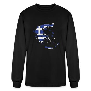 Greece - Men's Long Sleeve T-Shirt - black - Front