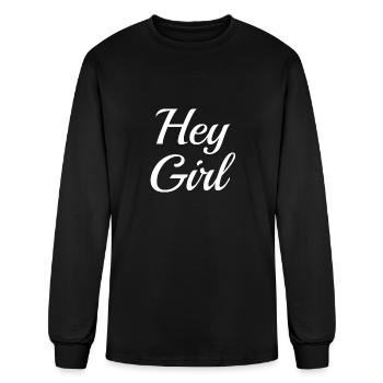 Hey Girl - Men's Long Sleeve T-Shirt - black - Front