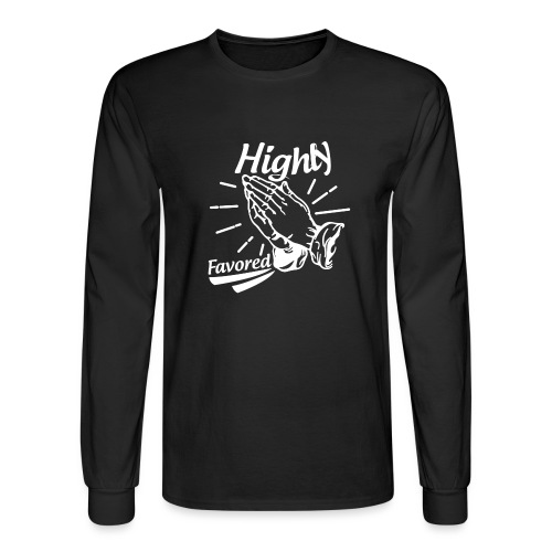 Highly Favored - Alt. Design (White Letters) - Men's Long Sleeve T-Shirt