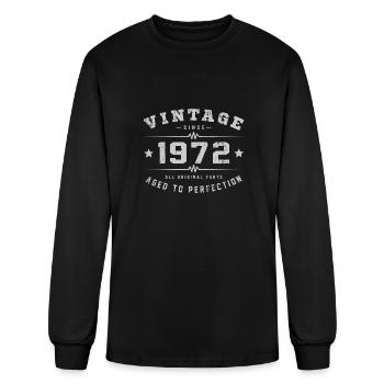 1972 Aged To Perfection - Men's Long Sleeve T-Shirt - black - Front