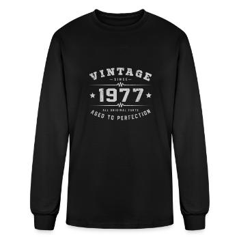 1977 Aged To Perfection - Men's Long Sleeve T-Shirt - black - Front
