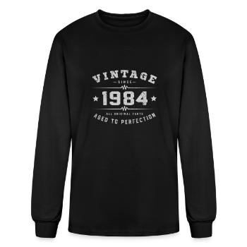 1984 Aged To Perfection - Men's Long Sleeve T-Shirt - black - Front