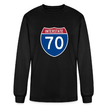 Interstate 70 I-70 Sign - Men's Long Sleeve T-Shirt - black - Front