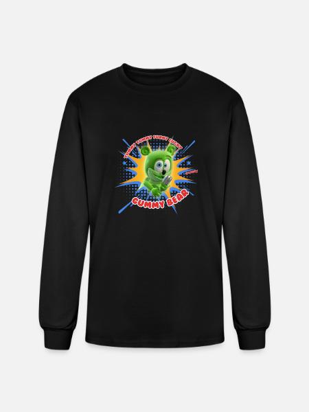Funny Lucky Gummy Bear - Men's Long Sleeve T-Shirt - black