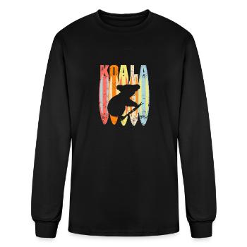 Australia Koala Bear Retro Vintage Surf Board Gift - Men's Long Sleeve T-Shirt - black - Front