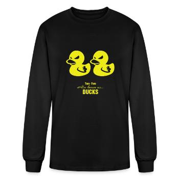 Poker - Yellow 2-2 "Ducks" Pocket Twos, Deuces - Men's Long Sleeve T-Shirt - black - Front