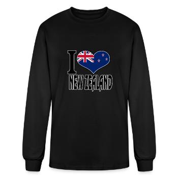 NEW ZEALAND - Men's Long Sleeve T-Shirt - black - Front