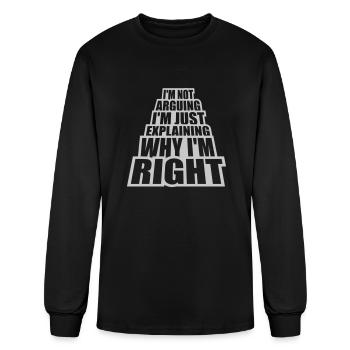 I'm not arguing saying - Men's Long Sleeve T-Shirt - black - Front