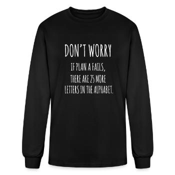 Dont Worry - Men's Long Sleeve T-Shirt - black - Front
