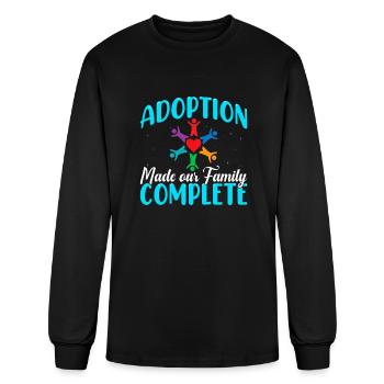 Adoption Made Our Family Complete Adopted Children - Men's Long Sleeve T-Shirt - black - Front