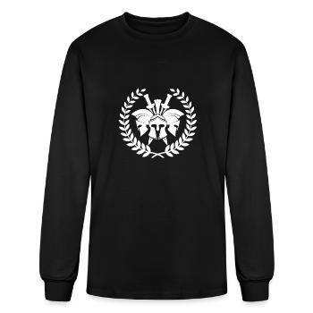 White spartan - Men's Long Sleeve T-Shirt - black - Front