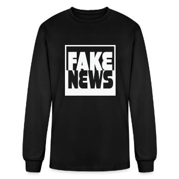 Fake News Journaliste Écrivain Auteur - T-shirt à manches longues Homme - noir - Devant
