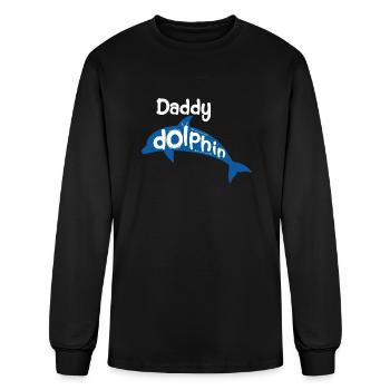 Daddy Dolphin - Men's Long Sleeve T-Shirt - black - Front