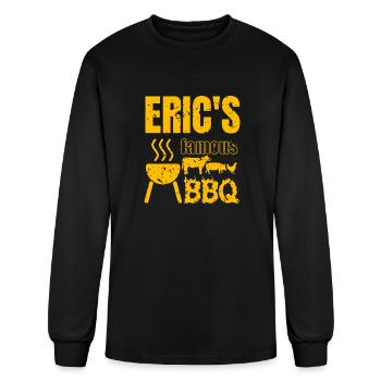 Eric Famous BBQ for the Barbecue Lover Grill - Men's Long Sleeve T-Shirt - black - Front