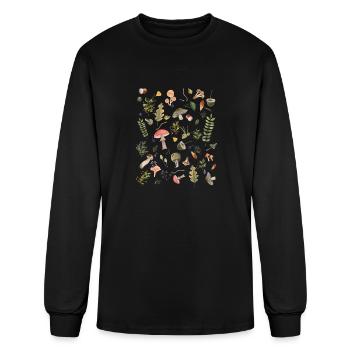 Goblincore Mushroom Cottage Core Cottagecore Aesth - Men's Long Sleeve T-Shirt - black - Front