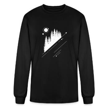 Go out Explore - Men's Long Sleeve T-Shirt - black - Front
