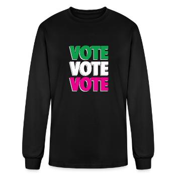 VOTE - Men's Long Sleeve T-Shirt - black - Front