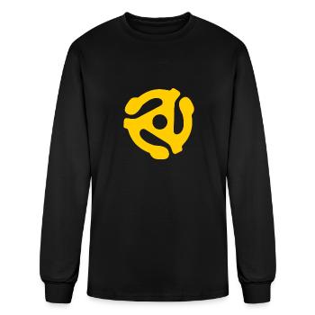 45 RPM Record Adapter - Men's Long Sleeve T-Shirt - black - Front