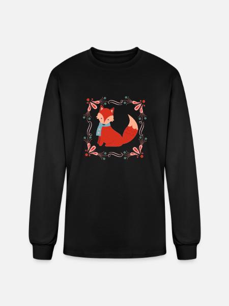CUTE FOXY - Men's Long Sleeve T-Shirt - black