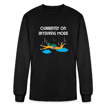 Funny Skydiving Skydiver - Men's Long Sleeve T-Shirt - black - Front