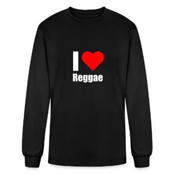 J’aime le reggae - T-shirt à manches longues Homme - noir - Devant