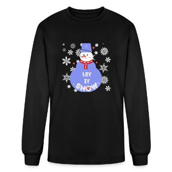 Snowman - Men's Long Sleeve T-Shirt - black - Front