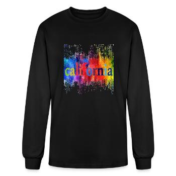 colour CALIFORNIA - Men's Long Sleeve T-Shirt - black - Front