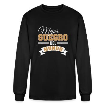 Mens Mejor Suegro Del Mundo Spanish Father In Law - Men's Long Sleeve T-Shirt - black - Front