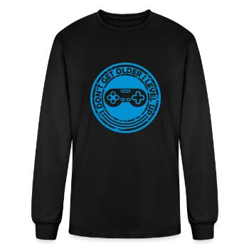 get older level up - Men's Long Sleeve T-Shirt - black - Front