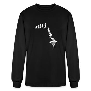 Evolution Skydiving Skydiver - Men's Long Sleeve T-Shirt - black - Front