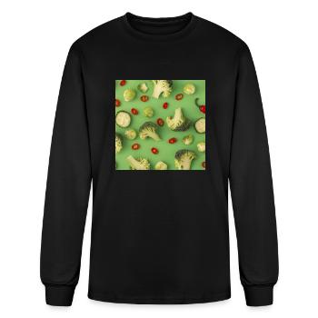 good food good mood - Men's Long Sleeve T-Shirt - black - Front