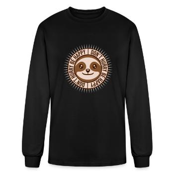 dont hurry be happy - Men's Long Sleeve T-Shirt - black - Front