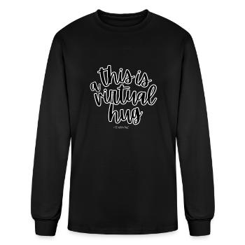 Virtual Hug - Men's Long Sleeve T-Shirt - black - Front