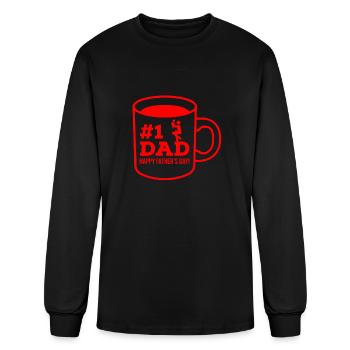 Number One Dad - Men's Long Sleeve T-Shirt - black - Front