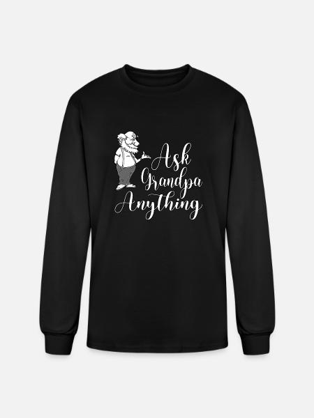 Ask Grandpa Anything - Men's Long Sleeve T-Shirt - black
