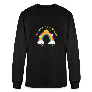Depression is the new black - Men's Long Sleeve T-Shirt - black - Front
