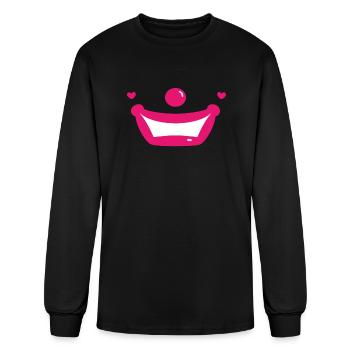 Smiling Clown Mouth and Nose - Men's Long Sleeve T-Shirt - black - Front