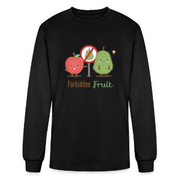 Durian is a Forbidden Fruit Pun Humor - Men's Long Sleeve T-Shirt - black - Front