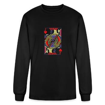 jack of hearts royal flush costume halloween playi - Men's Long Sleeve T-Shirt - black - Front