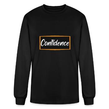 Confidence - Men's Long Sleeve T-Shirt - black - Front