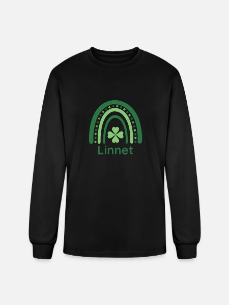 Linnet Clover Charm Boho Rainbow - Men's Long Sleeve T-Shirt - black