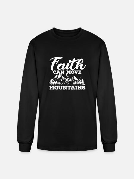 Faith Can Move Mountains - Men's Long Sleeve T-Shirt - black