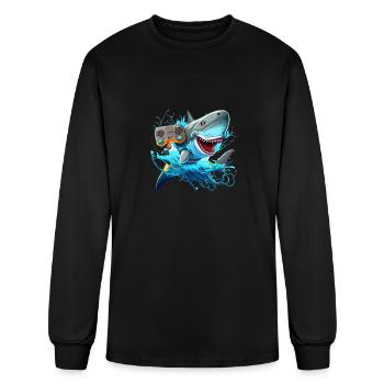 shark game ps 1 - Men's Long Sleeve T-Shirt - black - Front