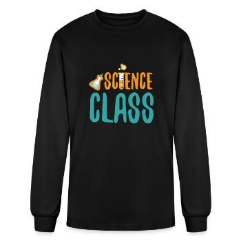 SCIENCE CLASS- BACK SCHOOL - Men's Long Sleeve T-Shirt - black - Front
