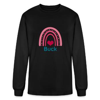 Buck Viva Magenta Boho Rainbow - Men's Long Sleeve T-Shirt - black - Front
