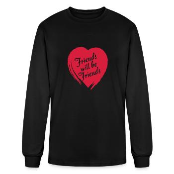 friend will be friends - Men's Long Sleeve T-Shirt - black - Front